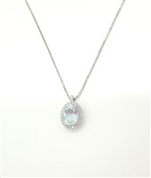Collier Mirco Visconti Femme Girocollo Colore in Or blanc Acquamarina 2.44 Ct LF240/20ACO - LF240/20ACO